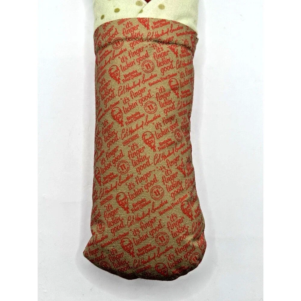 KFC Kentucky Fried Chicken Wrap Soft Plush Dog Toy Squeaky Crinkly New